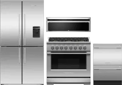 4 Piece Package Includes Refrigerator, Range, Hood And Dishwasher